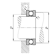 推力深溝球軸承 51411, 根據(jù) DIN 711/ISO 104 標(biāo)準(zhǔn)的主要尺寸，單向，可分離