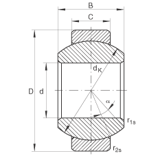關(guān)節(jié)軸承 GE10-FO, 根據(jù) DIN ISO 12 240-1 標(biāo)準(zhǔn)，需維護(hù)