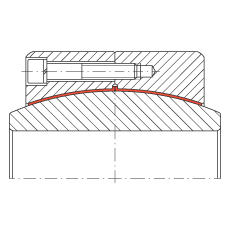 大的關(guān)節(jié)軸承 GE710-DW-2RS2, 根據(jù) DIN ISO 12 240-1 標(biāo)準(zhǔn), 免維護(hù)，兩側(cè)密封