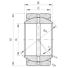 關(guān)節(jié)軸承 GE50-ZO, 根據(jù) DIN ISO 12 240-1 標準，英制尺寸，需維護