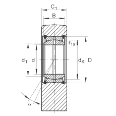 液壓桿端軸承 GF70-DO, 根據(jù) DIN ISO 12 240-4 標(biāo)準(zhǔn)，帶焊接面，需維護