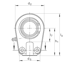 液壓桿端軸承 GIHRK25-DO, 根據(jù) DIN ISO 12 240-4 標(biāo)準(zhǔn)，帶右旋螺紋夾緊裝置，需維護(hù)