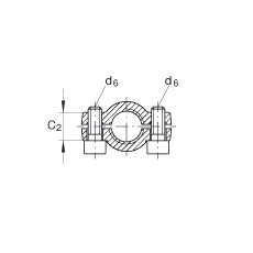液壓桿端軸承 GIHNRK20-LO, 根據(jù) DIN ISO 12 240-4 標(biāo)準(zhǔn)，帶右旋螺紋夾緊裝置，需維護