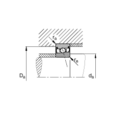 主軸軸承 HSS71905-C-T-P4S, 調(diào)節(jié)，成對安裝，接觸角 α = 15°，兩側(cè)唇密封，非接觸，加嚴公差