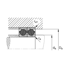 主軸軸承 HCB71922-C-T-P4S, 調(diào)節(jié)，成對或單元安裝，接觸角 α = 15°，陶瓷球，限制公差