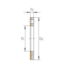 推力墊圈 EGW42-E40, 推力墊圈，免維護(hù)，帶鋼襯