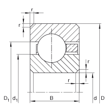 薄截面軸承 CSCB030, 深溝球軸承，類型C，運行溫度 -54°C 到 +120°C