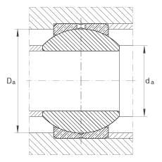 關(guān)節(jié)軸承 GE6-PB, 根據(jù) DIN ISO 12 240-1 標(biāo)準(zhǔn)，尺寸系列 K，需維護(hù)
