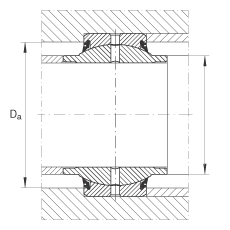 關節(jié)軸承 GE70-HO-2RS, 根據(jù) DIN ISO 12 240-1 標準, 需維護，兩側(cè)唇密封