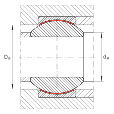 關(guān)節(jié)軸承 GE25-PW, 根據(jù) DIN ISO 12 240-1 標(biāo)準(zhǔn)，尺寸系列 K，免維護(hù)