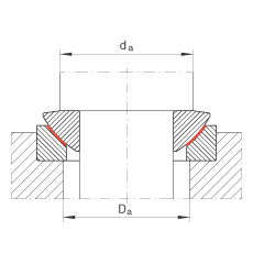 推力關(guān)節(jié)軸承 GE340-AW, 根據(jù) DIN ISO 12 240-3 標(biāo)準(zhǔn)，免維護(hù)